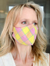 Pastel Checkered Spring/Summer Face Mask Canadian Boutique Designs