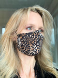 Animal Print Cheetah Silk Designer Face Mask Canadian Boutique Designs