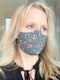 Stylish & Fun Grey and Pink Cheetah Face Mask Canadian Boutique Designs