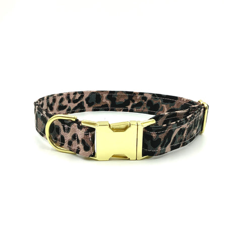 Sparkly Pink Animal Print Dog Collar