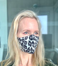 Cheetah Animal Print 3 Layer Silk Designer Face Mask  Canadian Boutique Designs