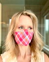 Pink Tartan Face Mask Canadian Boutique Designs
