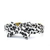 Black and white Leopard Print Bow Tie Dog Collar ~ Brass Hardware